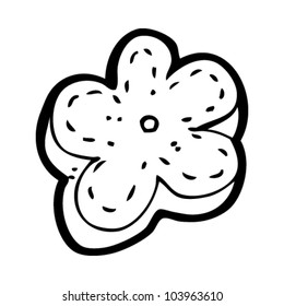 elemento de diseño de flor de dibujos animados