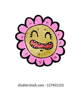 cara de flor de dibujos animados