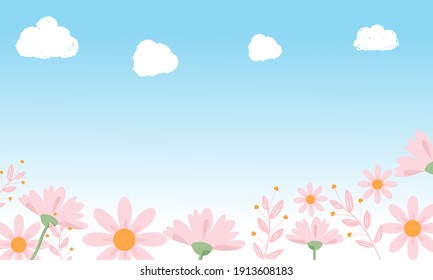 Cartoon Flower Background Vector Art, Icons, and Graphics for Free ...