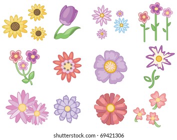 cartoon flower icon