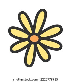 Cartoon flower icon. Vector illustration