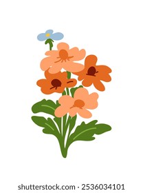 Cartoon flower with large petals