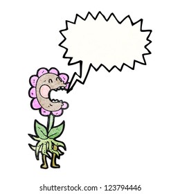 monstruo de la flor de dibujos animados