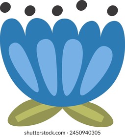Cartoon Flower Plant Vector Illustration