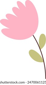 Cartoon Flower Plant Vector Illustration