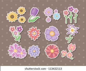 Cartoon Flower Stickers