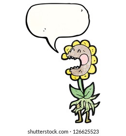 cartoon flower talking