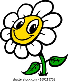Cartoon flower vector illustration