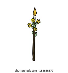 cartoon flowering spear