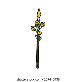 cartoon flowering spear
