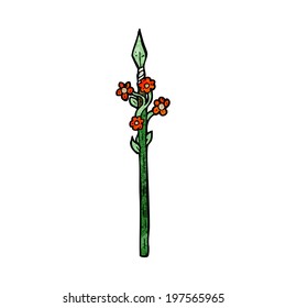 cartoon flowering spear