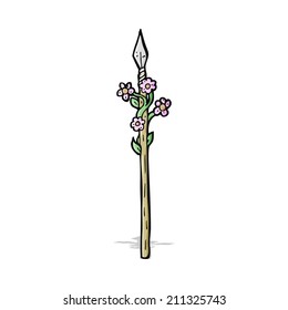 cartoon flowering spear