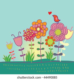 Cartoon flowers