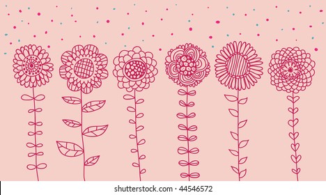 Cartoon flowers