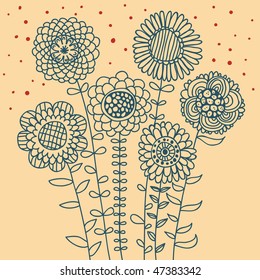 Cartoon flowers