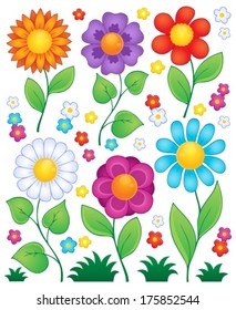 Cartoon flowers collection 3 - eps10 vector illustration.