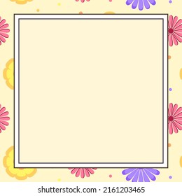 flores de caricatura encuadran el fondo de la panadería o vector de la pasión para el blanco, precio o medios sociales burlarse o cumpleaños, invitación a fiesta de boda