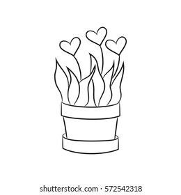 Cartoon flowers on the white background for your design. Vector illustration.