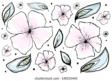 cartoon flowers stack rose weed white scenery wildflower machine star vines black conceptual boundary earth leaf panorama ornate set art visible medal flourish series drawing visual flowery ornaments