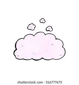 nube rosa esponjosa de dibujos animados