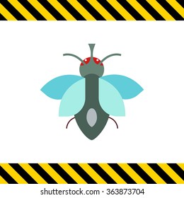 Cartoon fly icon