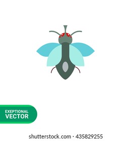 Cartoon fly icon