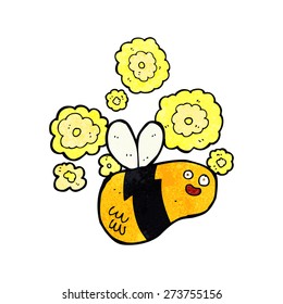 abeja voladora de dibujos animados