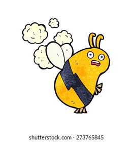 cartoon flying bee