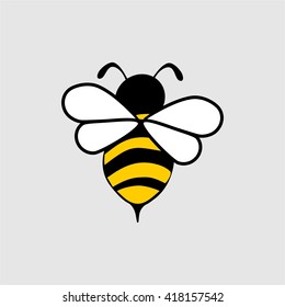 Cartoon flying bee honey for the logo.