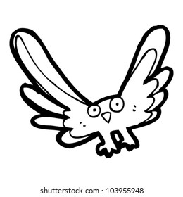 pájaro volador de dibujos animados