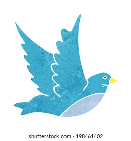 pájaro volador de dibujos animados
