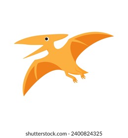 Cartoon fliegender Dinosaurier, flaches Design