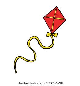 cartoon flying kite
