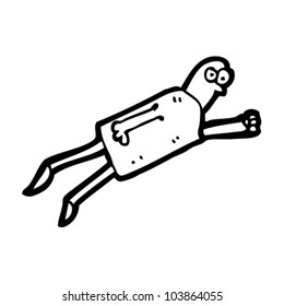 cartoon flying man