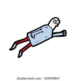 cartoon flying man