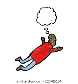 cartoon flying man