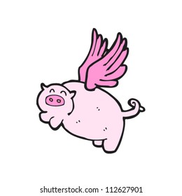 Cartoon-Fliegenschwein