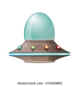 Vector Cartoon Flying Saucer Cartoon Spaceship Stock Vector (Royalty ...