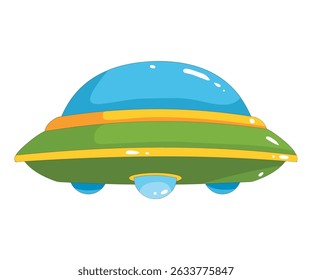 Cartoon flying saucers hand drawn outline illustrations set. Cute UFO