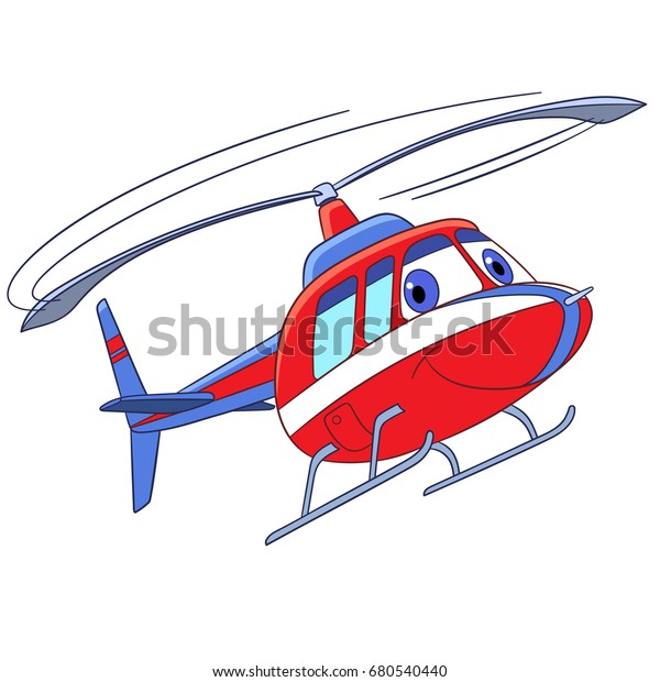 Transport Aerien De Dessin Anime Helicoptere Image Vectorielle De Stock Libre De Droits