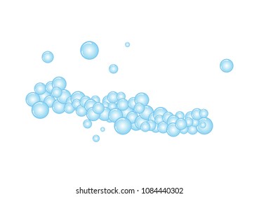 Cartoon foam, bubble isolated on white background
