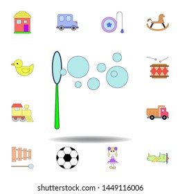 cartoon foam bubble toy colored icon. set of children toys illustration icons. signs, symbols can be used for web, logo, mobile app, UI, UX