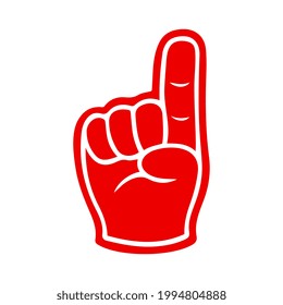 Cartoon Foam Finger Vector Illustration