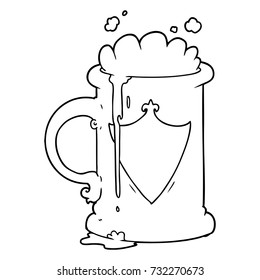cartoon foaming beer