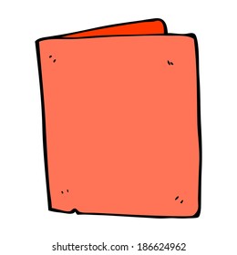cartão dobrado de desenho animado