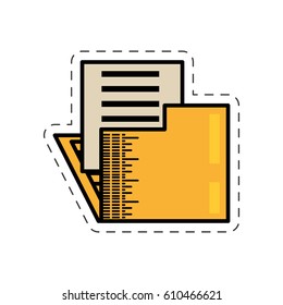 cartoon folder file document image vector illustration eps 10