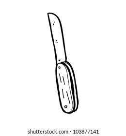 cuchillo plegable de dibujos animados