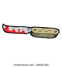 cuchillo plegable de dibujos animados