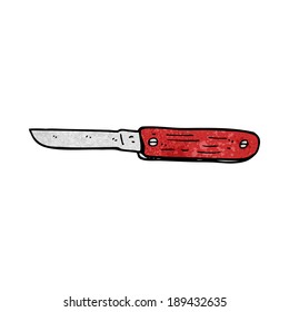 cuchillo plegable de dibujos animados