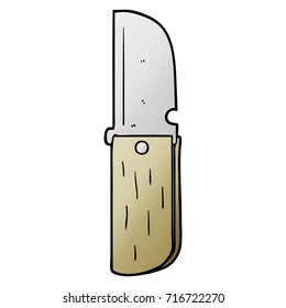 cuchillo plegable de dibujos animados